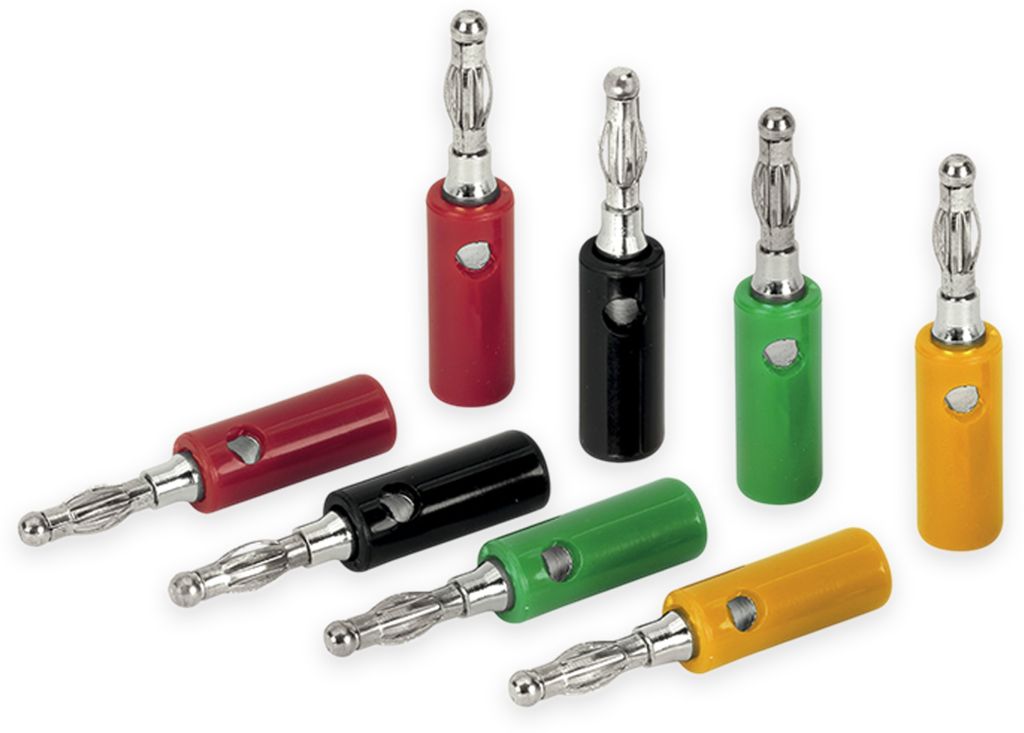Bananenstecker Set, 8 Stück, farbig