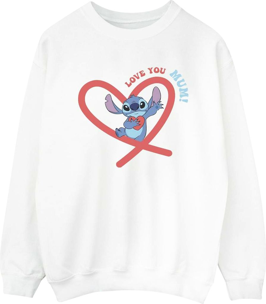 Disney - "Love You Mum" Sweatshirt für Damen BI22734 (XXL) (Weiß)
