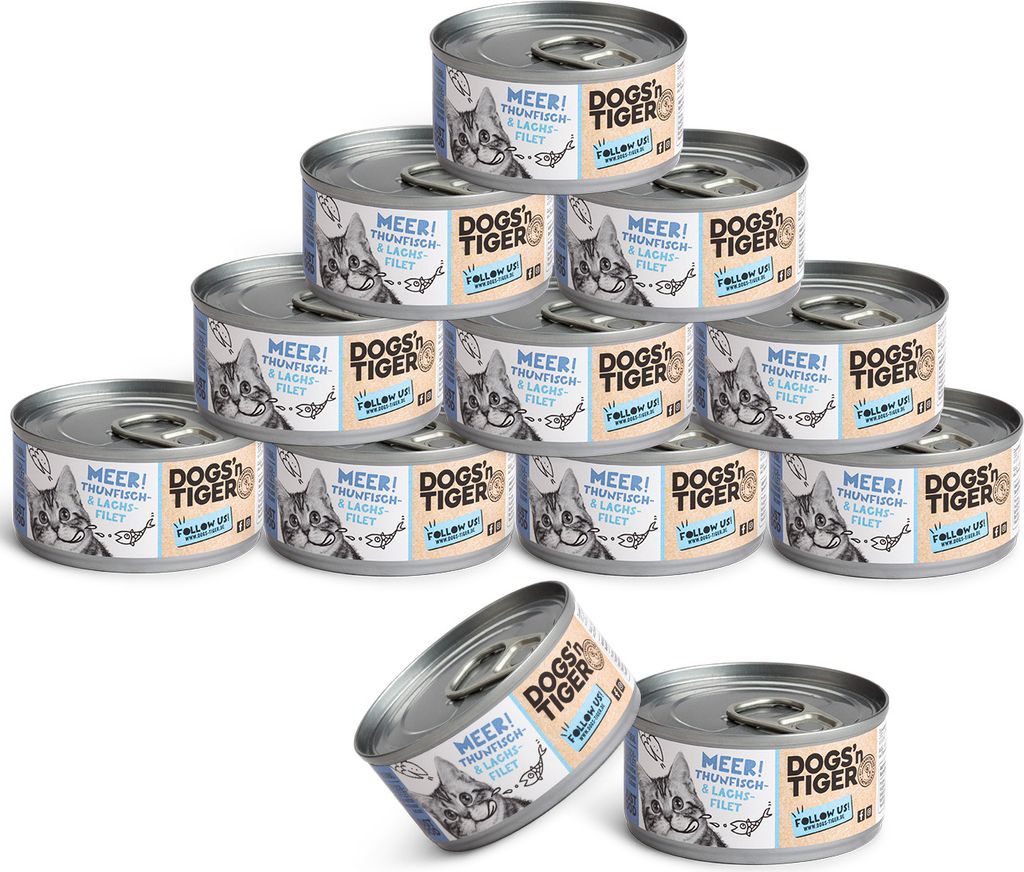 Dogs’n Tiger Adult Premium Katzenfutter, Meer, Nassfutter, Produktbild 