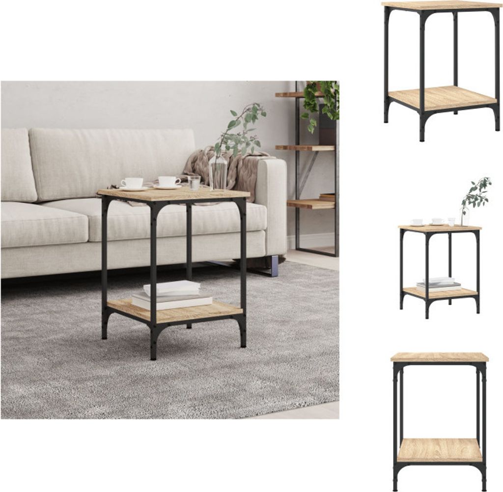 vidaXL Couchtisch Sonoma-Eiche 40x40x55 cm Holzwerkstoff - Couchtische