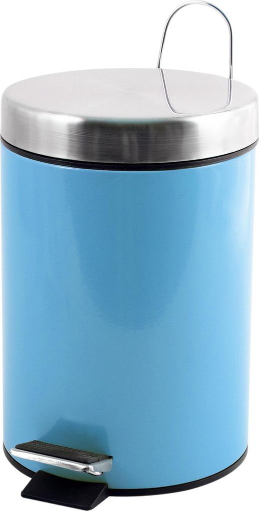 MSV Seau à cosmétique "bleu pastel" Poubelle à pédale - 3 Image du produit 
