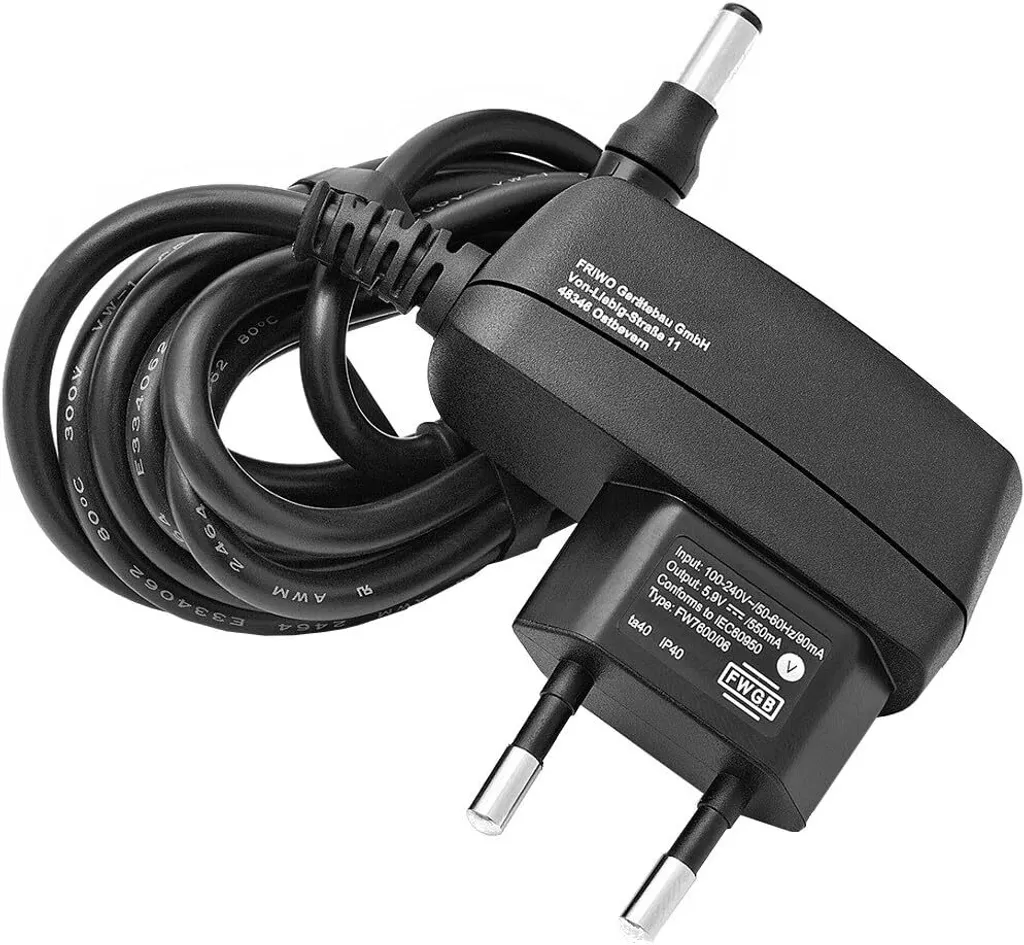 Adaptateur secteur 6V pour balance électronique WEDO 100mA, noir