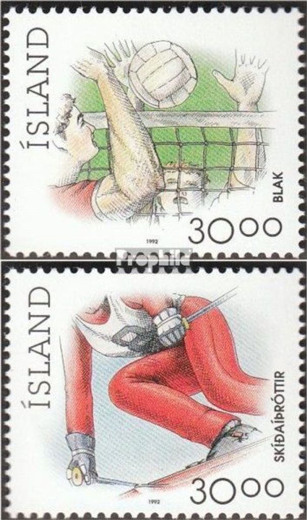 Briefmarken Island 1992 Mi 760-761 (kompl.Ausg.) postfrisch Sport
