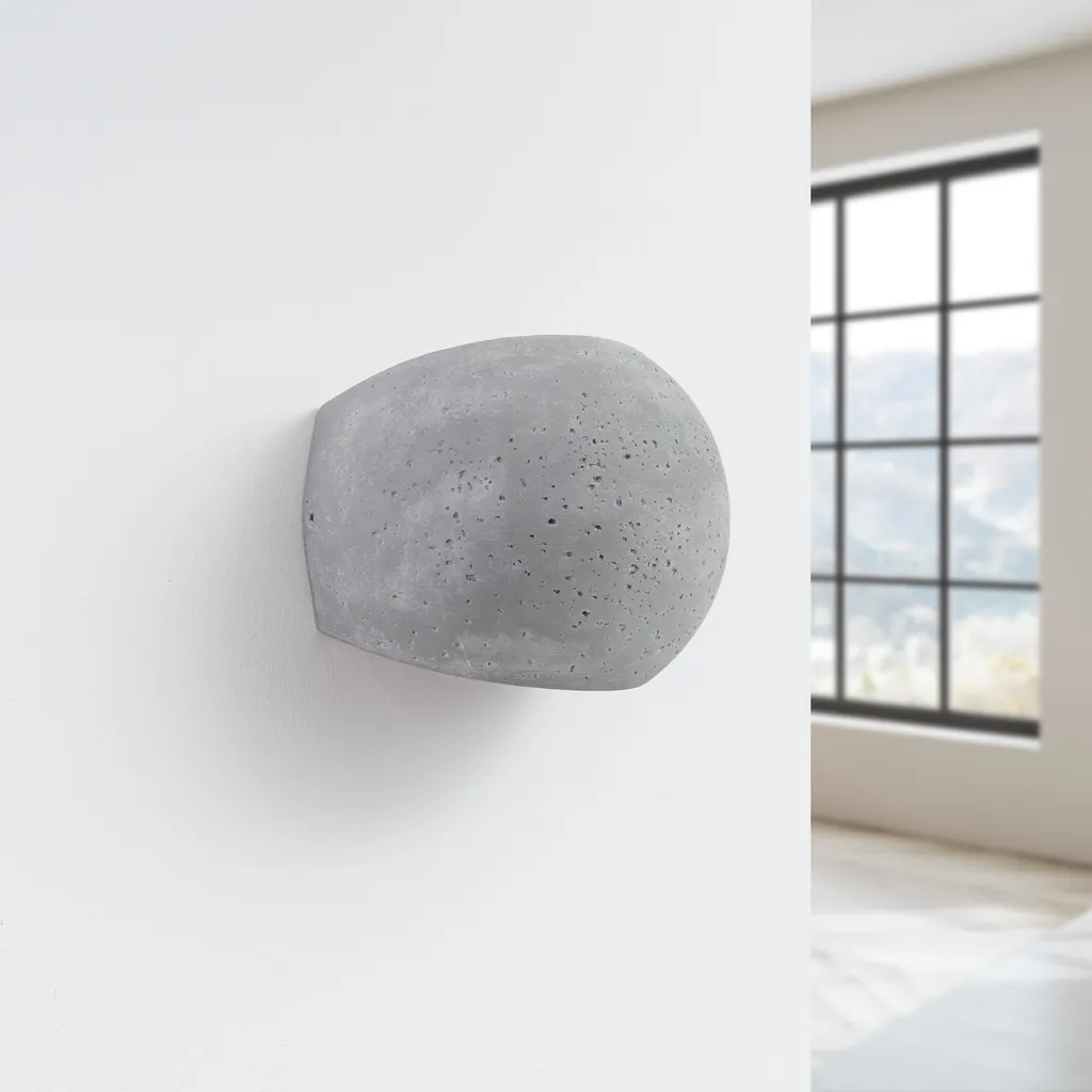 Applique murale double en béton gris G9 pour éclairage intérieur moderne
