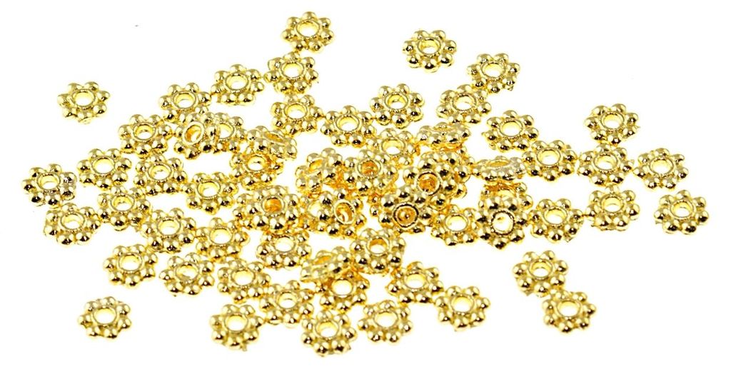 Vintageparts Zwischenperlen Kugeln Zinklegierung goldfarben Produktbild 