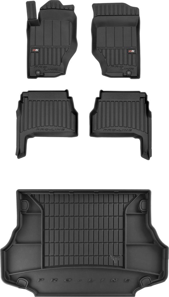 FROGUM Gummimatten Auto Fußmatten + Kofferraummatte für Kia Sorento I 2002-2009