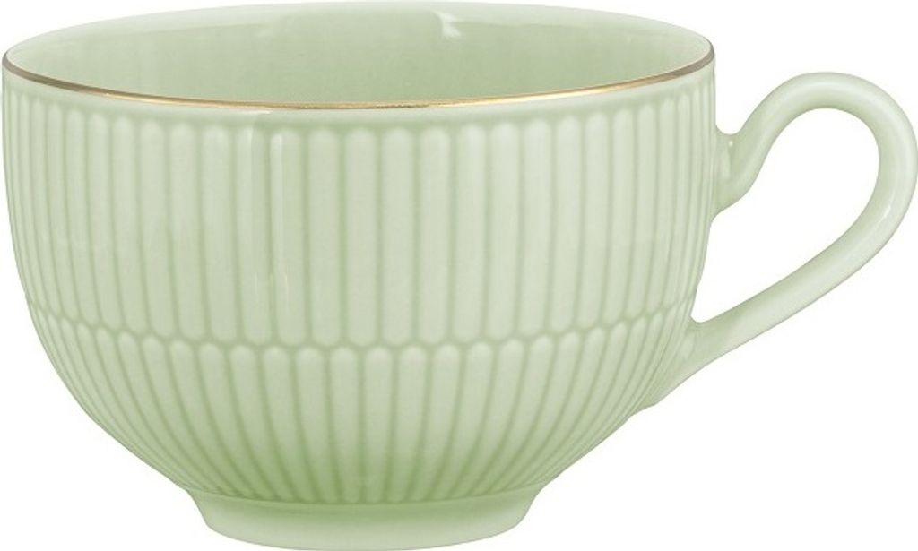Seltmann Weiden Amina seladon/Goldrand Milchkaffeeobertasse Produktbild 