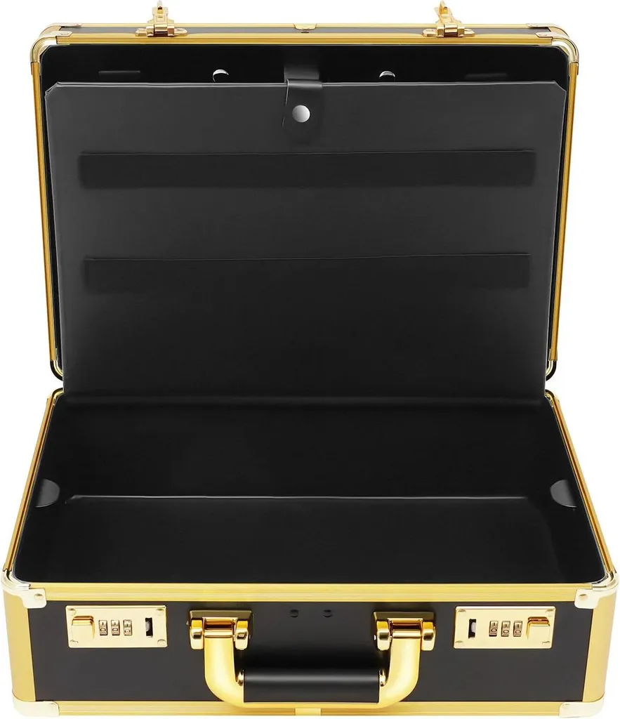 Mallette coiffeuse portable grand format noir pour maquillage pro
