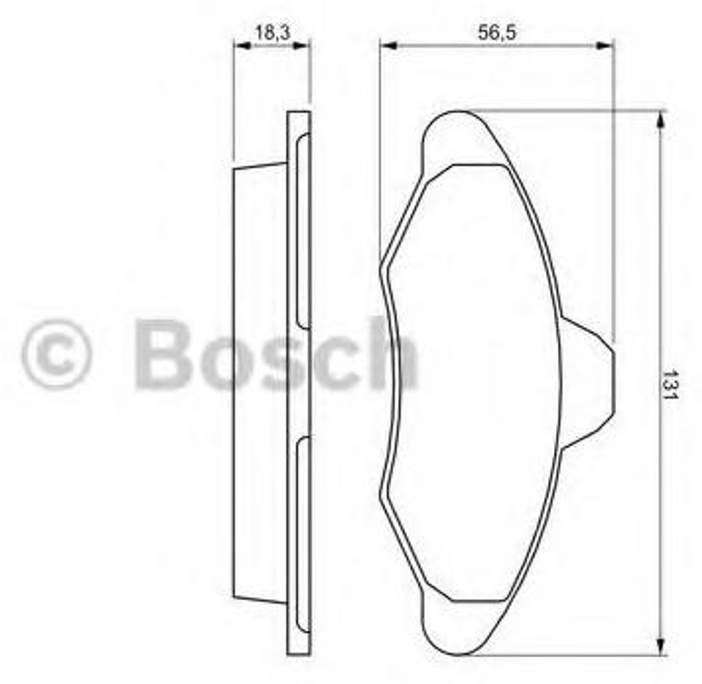 Bosch Bremsbelagsatz, Scheibenbremse 0 986 460 949