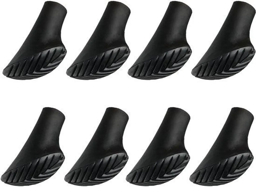 Patins caoutchouc 11mm antidérapants pour bâtons de trekking x8