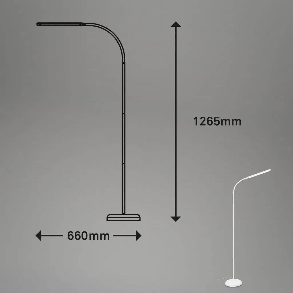 Lampadaire LED Tactile Variable pour Éclairage Sans Éblouissement Blanc - 10