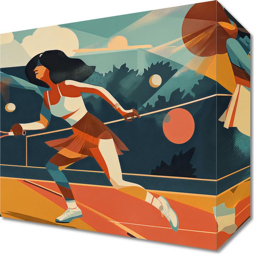 Bild 20x20cm Meisterinnen des Courts