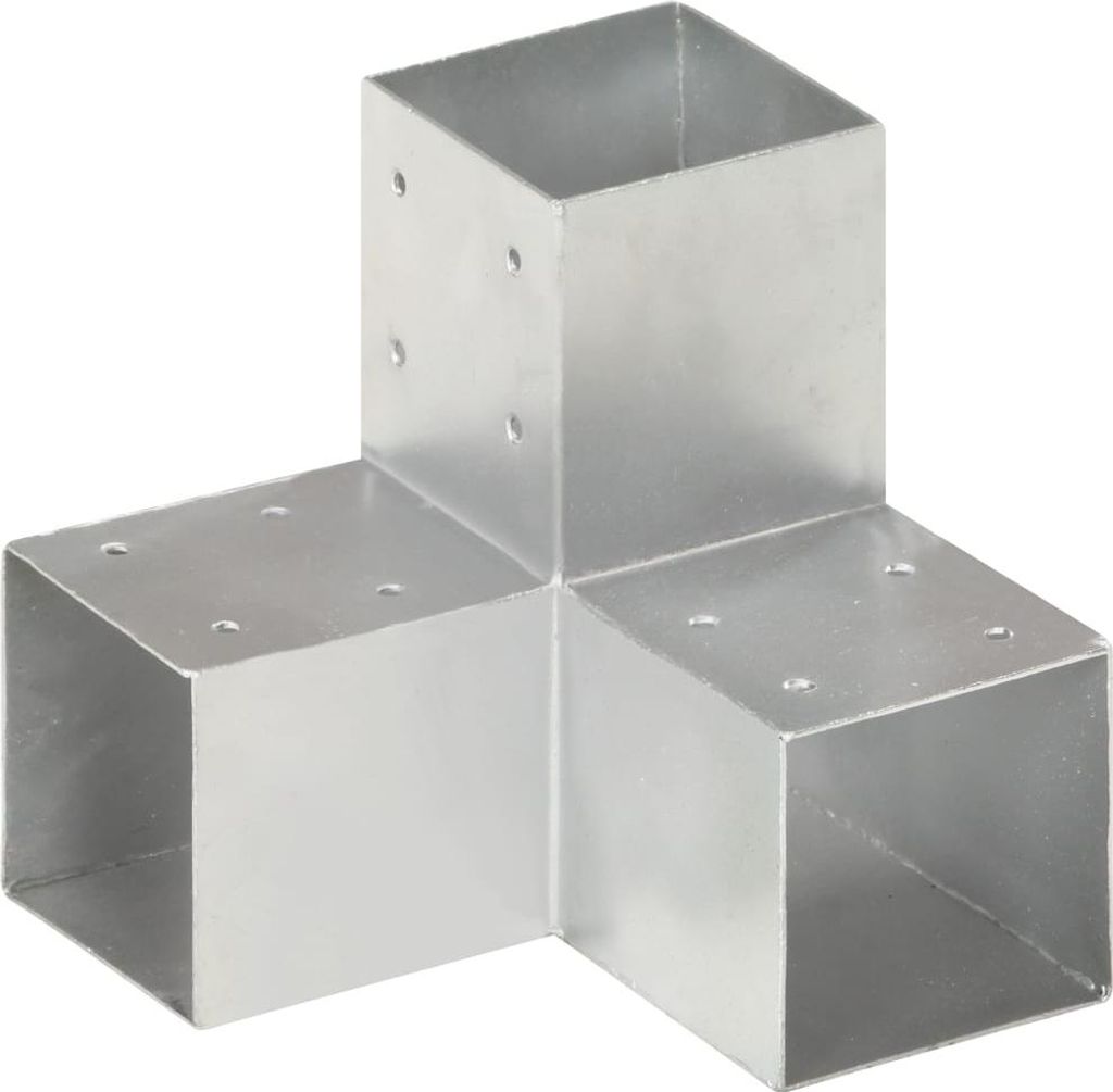vidaXL Pfostenverbinder 4 Stk. Y-Form Verzinktes Metall 91 x 91 mm