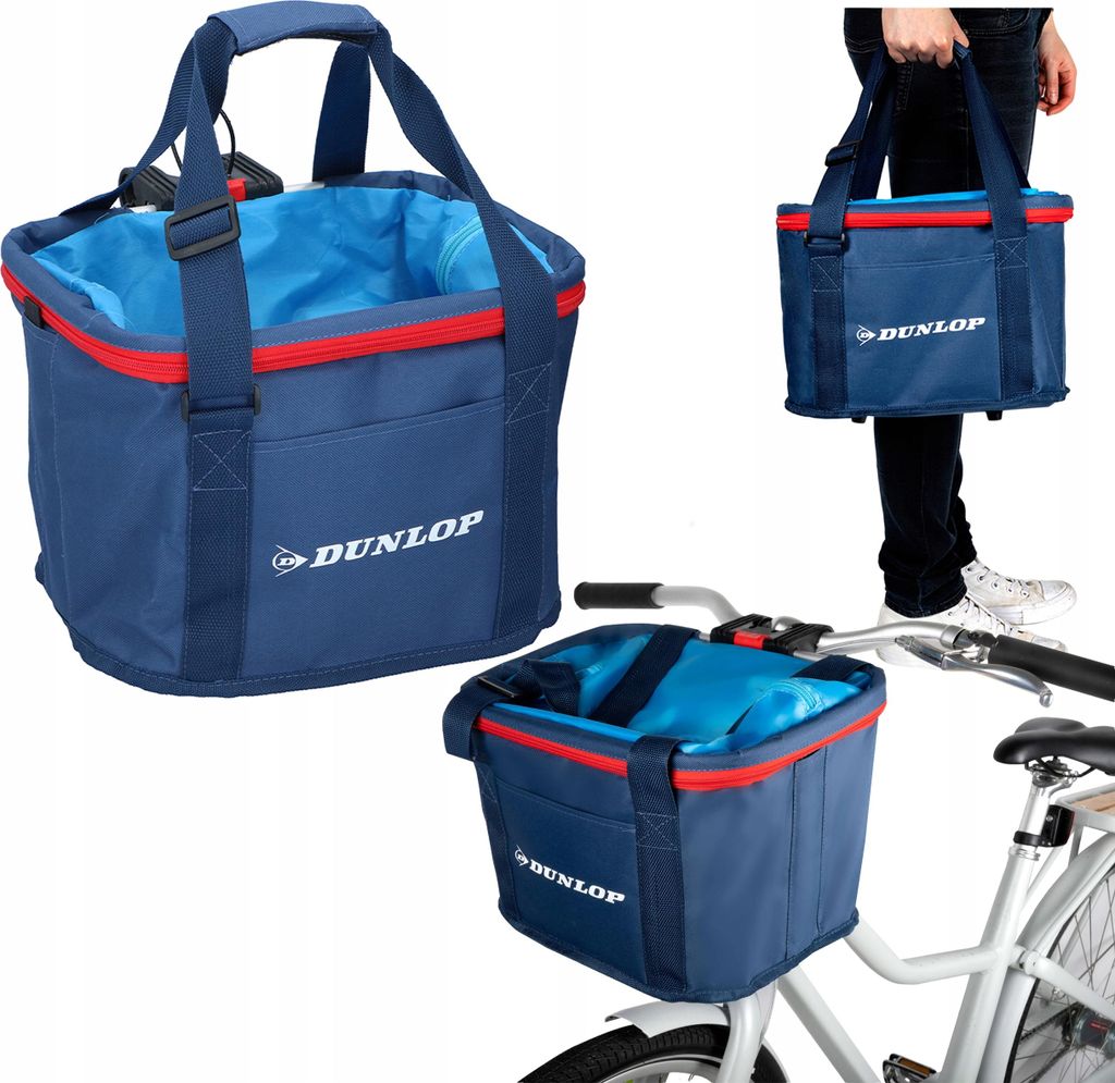 Dunlop KOSZYK ROWEROWY materiałowy na kierownicę montaż na Zdjęcie produktu 