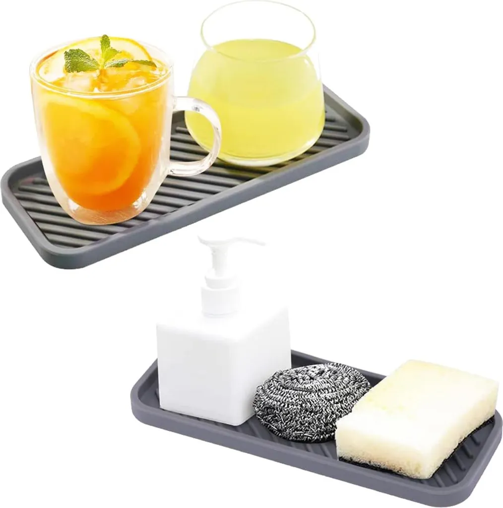Rangement évier silicone pour éponge et savon - Solution gain place