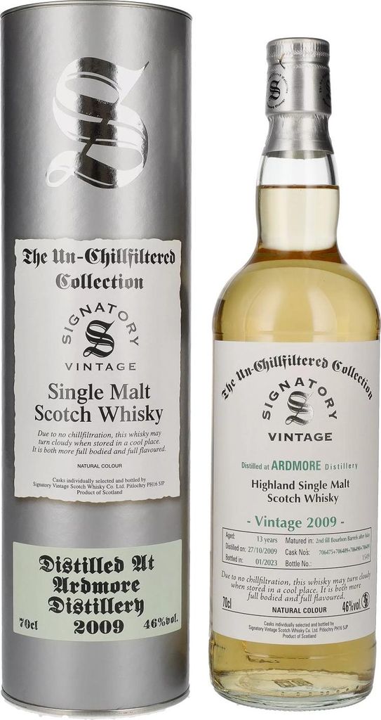 Signatory Vintage ARDMORE 13 Years Old The Un-Chillfiltered 2009 46% Vol. 0,7l in Geschenkbox