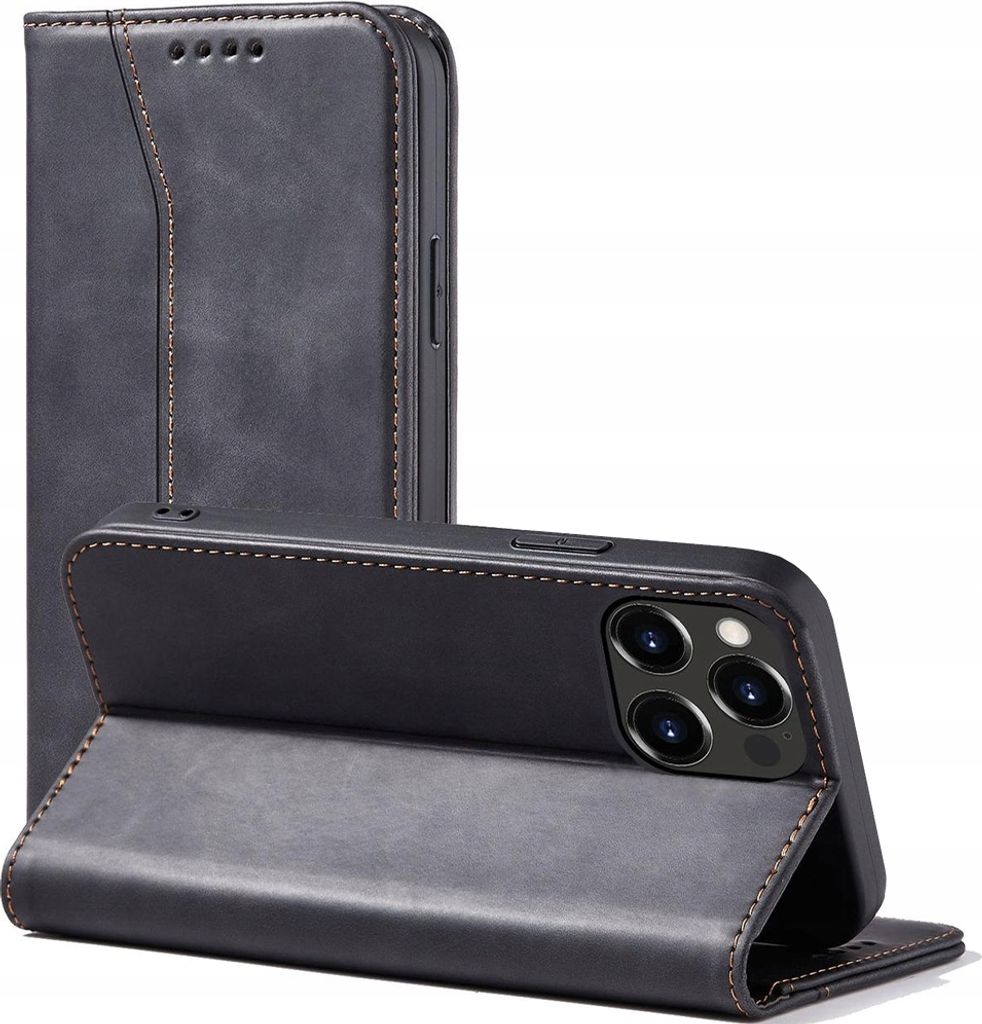 Magnet Fancy Case Etui für Iphone 13 Pro Max Schwarz