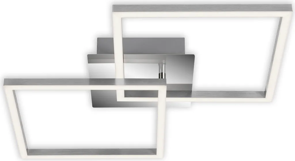 Plafonnier LED 2300lm Dimmable Chrome Briloner Frame Style Moderne 62cm