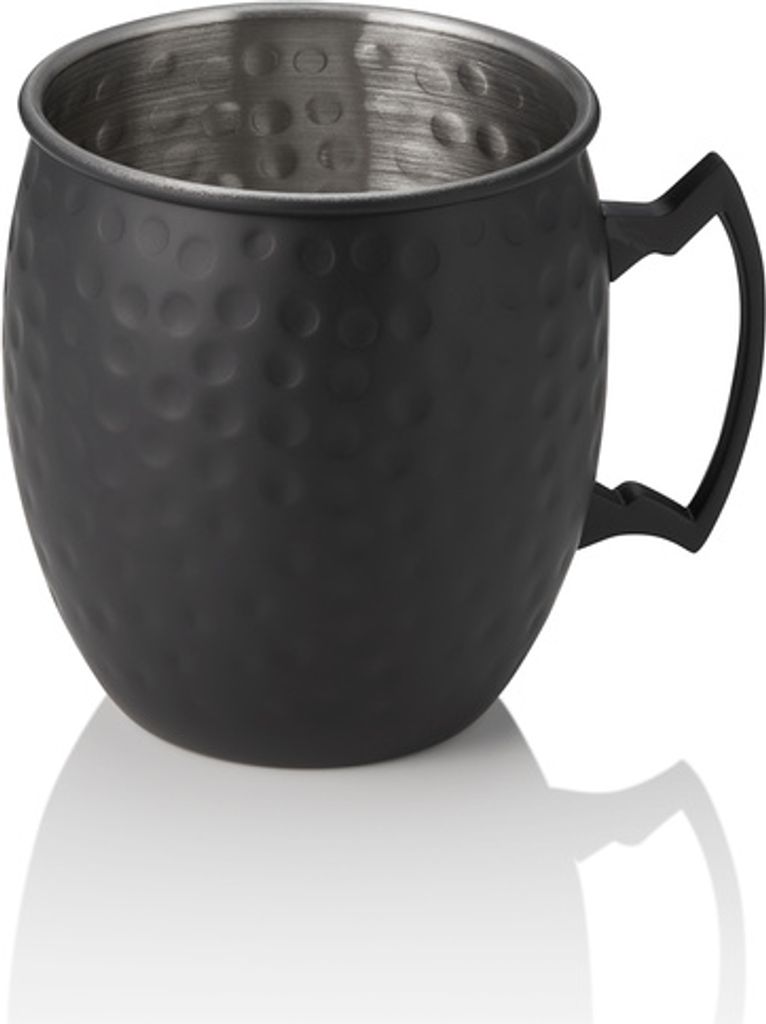 Moscow Mule NOCTURN, 0,5 ltr., Ø 9 cm, Höhe 10 cm, schwarz matt, gehämmert
