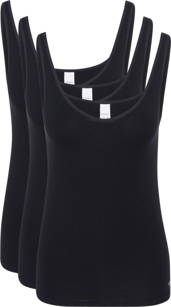 Speidel 3er Pack Softfeeling Unterhemd / Top Feine Baumwoll-Qualität für hohen Komfort, Klassischer Rundhalsausschnitt, ohne störende Seitennähte