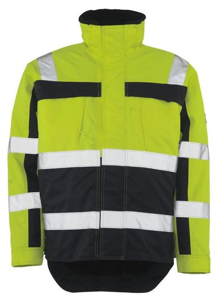 MASCOT Teresina Winterjacke Größe 5XL, hi-vis gelb/marine | Packung (1 Stück)
