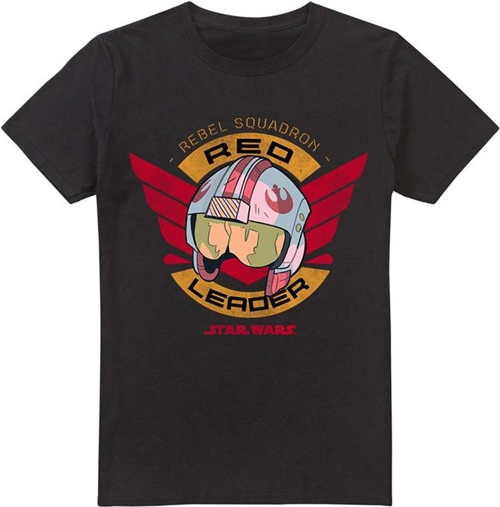 Star Wars - "Red Leader" T-Shirt für Herren TV3758 (XL) (Schwarz)