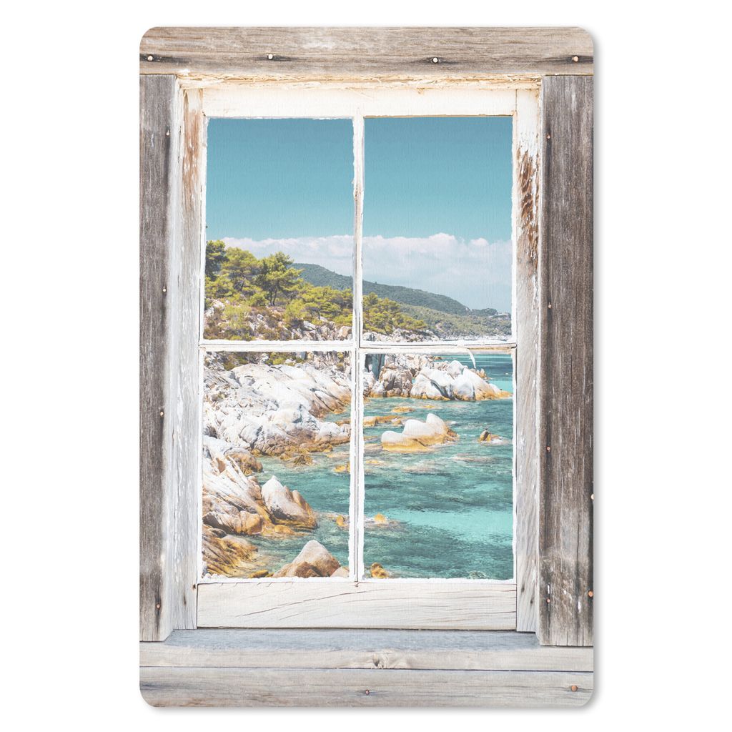 MuchoWow Mauspad Mousepad Durchsichtig - Meer - Holz 18x27 cm - Mousepads - Maus Mat - Pad - Mausunterlage