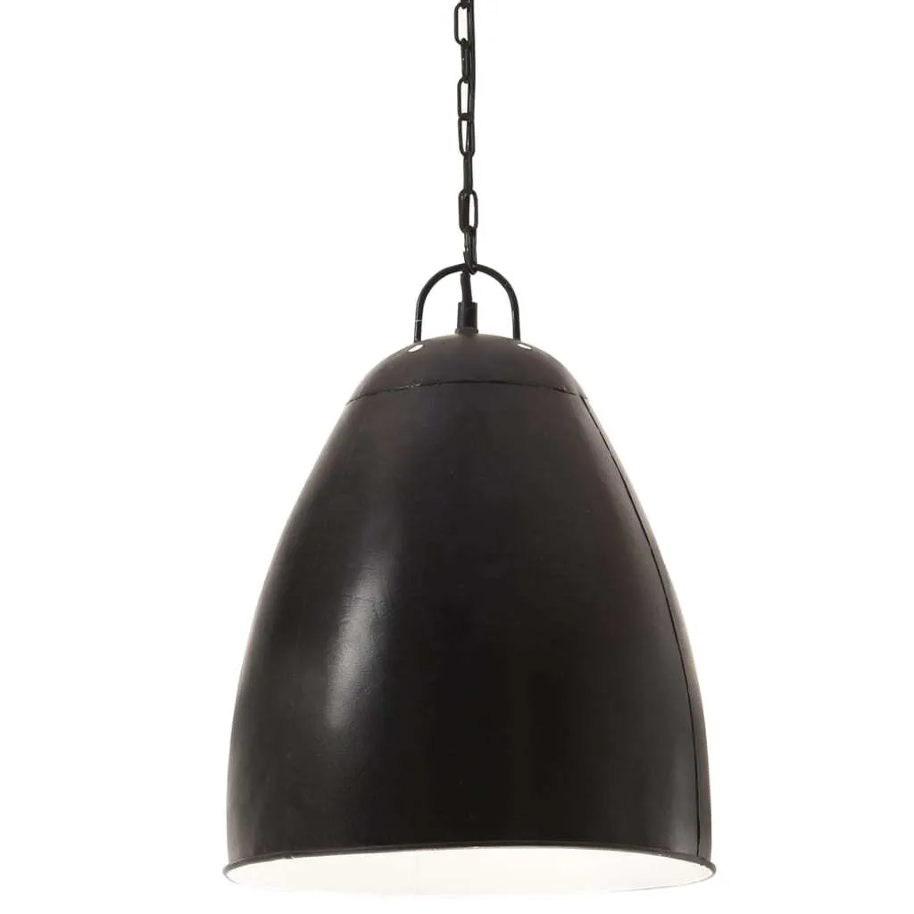 Lampadario Ferro Nero 32 cm vidaXL - Lampada Sospensione Industriale
