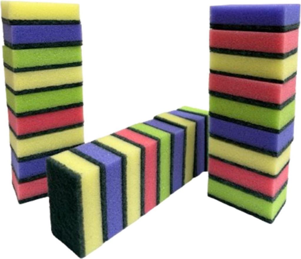 56er Set Küchenschwamm | Topfschwamm Bunt | Sito Putzschwamm - Scheuerschwamm | Topfreiniger 83x52x28mm | Spülschwamm | Reinigungsschwamm