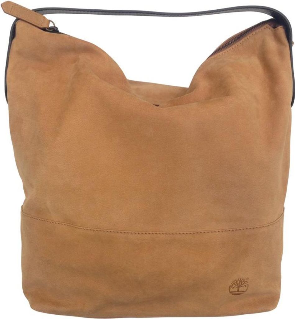 Timberland Handtache Henkeltasche Damen Leder Stoff Braun M3527-205