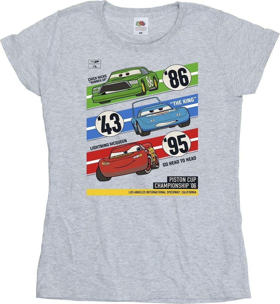 Disney - "Cars Piston Cup Champions" T-Shirt für Damen BI13989 (XXL) (Grau)