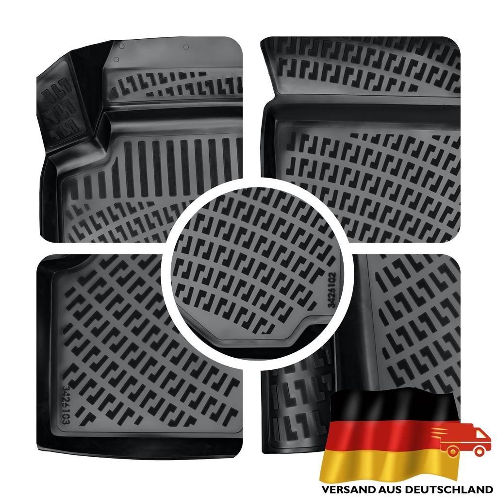 Element 3D Gummimatten Set Passend Für Peugeot 107 (2008-2014