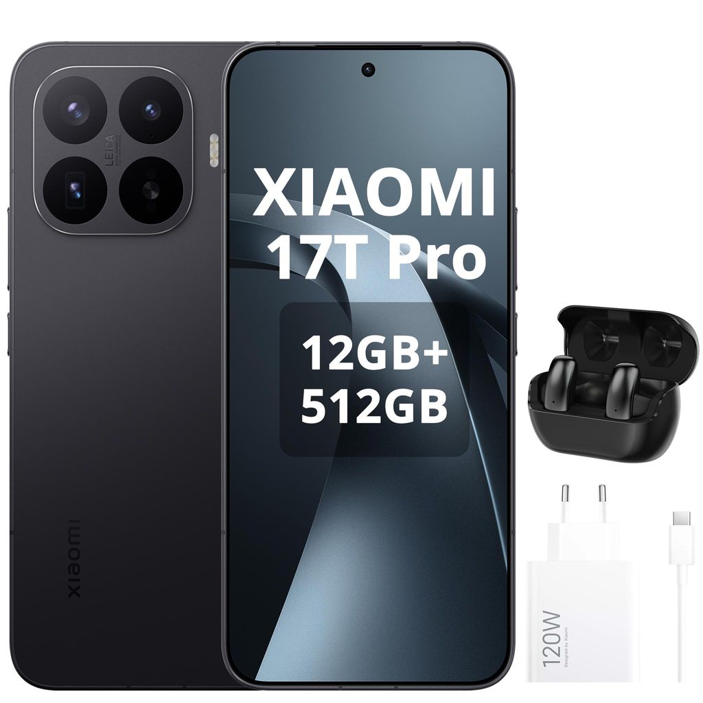Xiaomi 17T Pro 5G 12+512GB, colore nero, smartphone Android Immagine del prodotto 