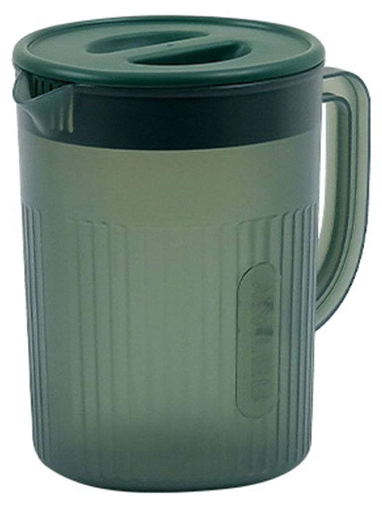 Wasserkrug aus Kunststoff mit Deckel, 0,6/0,7 Gallonen Fassungsvermögen, Kaltgetränkespender für Saft, Eistee, Limonade, Weite Öffnung, Ergonom...