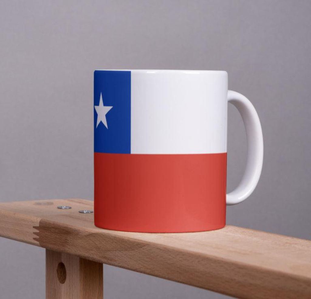 Chile Tasse Flagge Pot Kaffeetasse National Becher Kaffee Cup Büro Tee