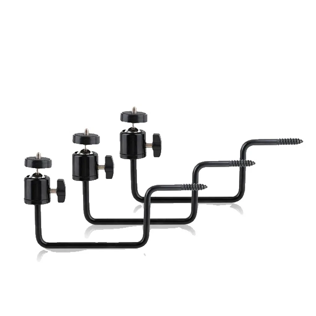 Support de caméra CS01 x3 avec vis 1/4 pouce et tige de sécurité acier