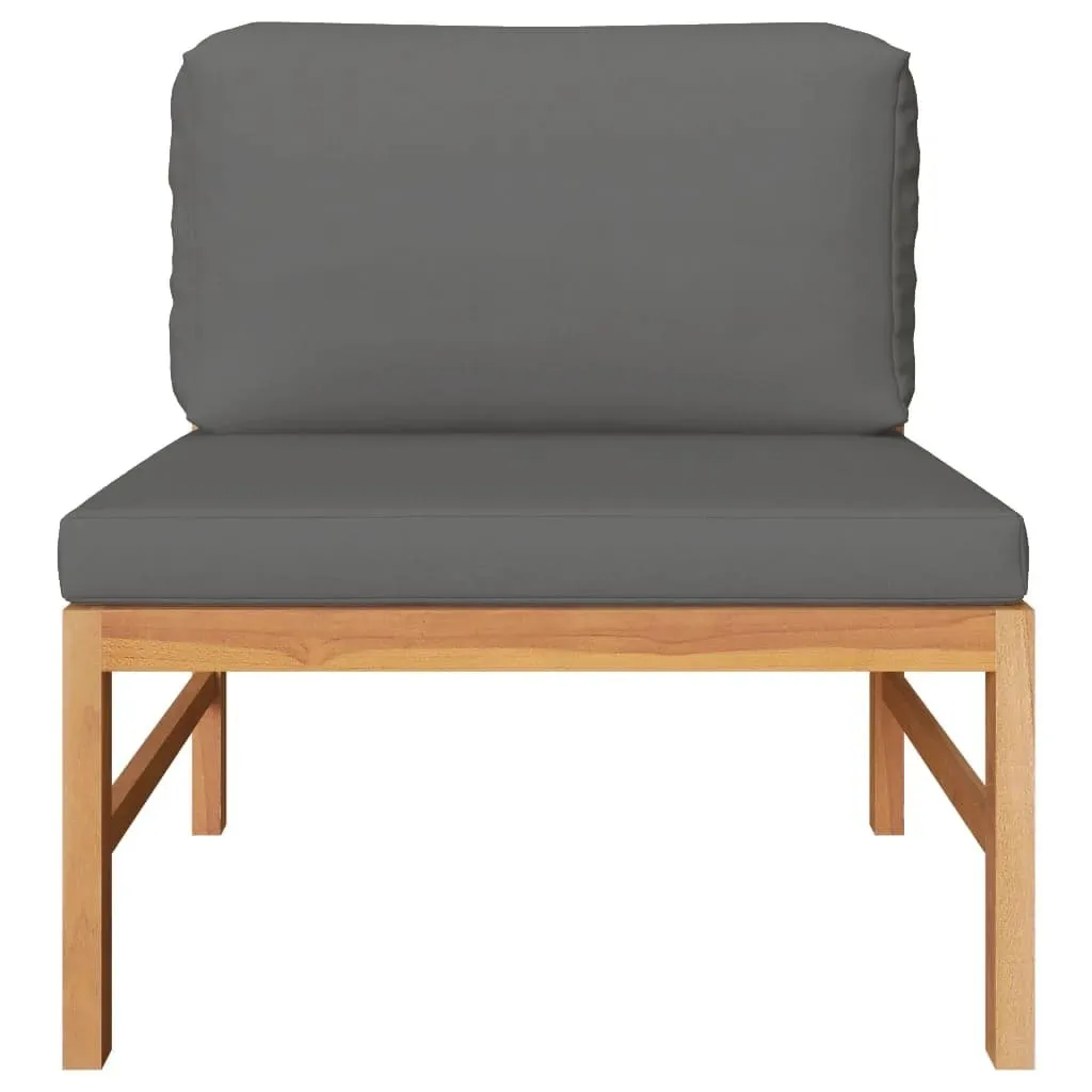 SYFAX™ Divano Centrale Esterno Teak Massiccio | Robusto e Durevole