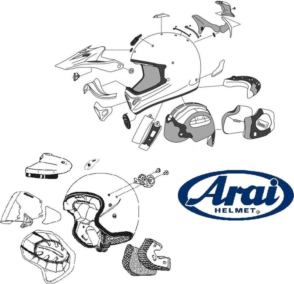 Lusso e Protezione: Interno Originale Arai SZ Ram-X II da 10mm