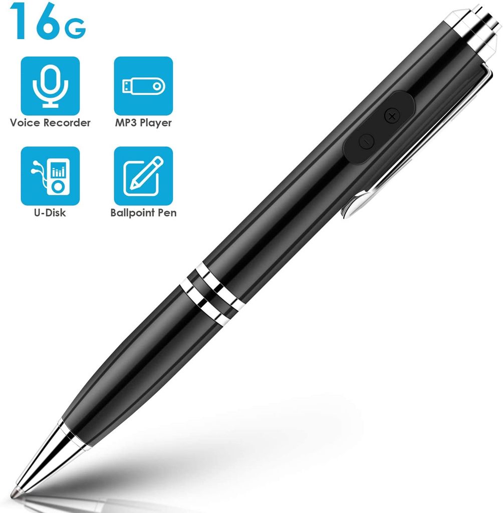 16GB Recorder Voice Pen Tragbarer Aufna NEXGADGET Digitales Diktiergerät Stift 