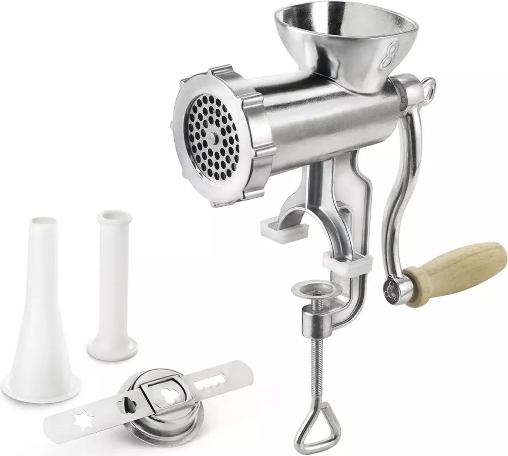 Tritacarne Alluminio n. 8 per Insaccati e Hamburger Fatti in Casa