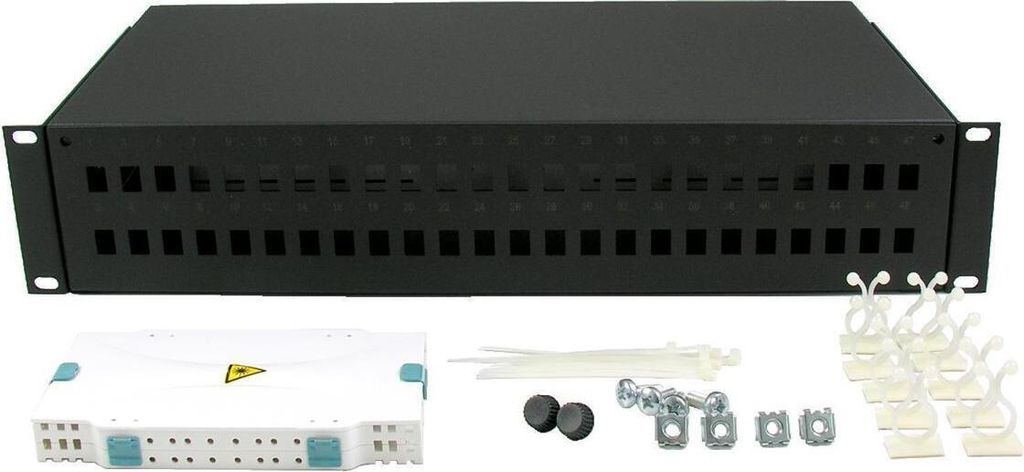 LWL Patchpanel 19" 1HE 24 SC mit Ablagefach für Rackmontage