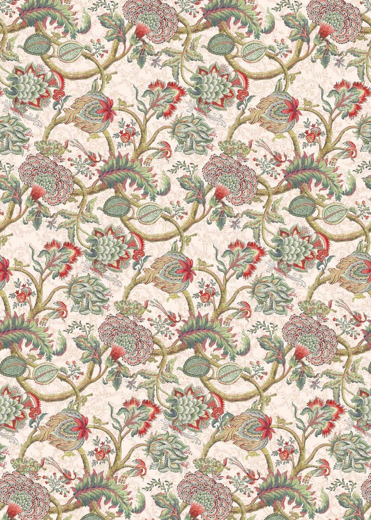 Sanders & Sanders Fototapete Blumen Grün und Rot 200 x 280 cm