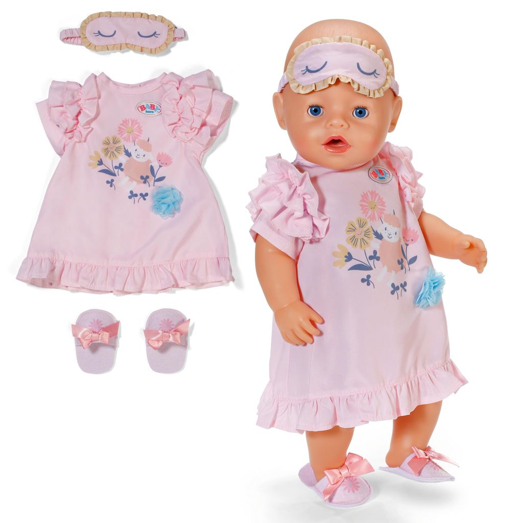 BABY born Nachthemd mit Schlafmaske und Pantoffeln für 43cm Produktbild 