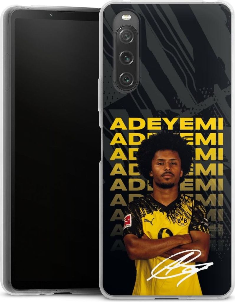 DeinDesign Handyhülle für Sony Xperia 10 V Silikon Hülle Case Smartphone Schutzhülle BVB Borussia Dortmund Karim Adeyemi