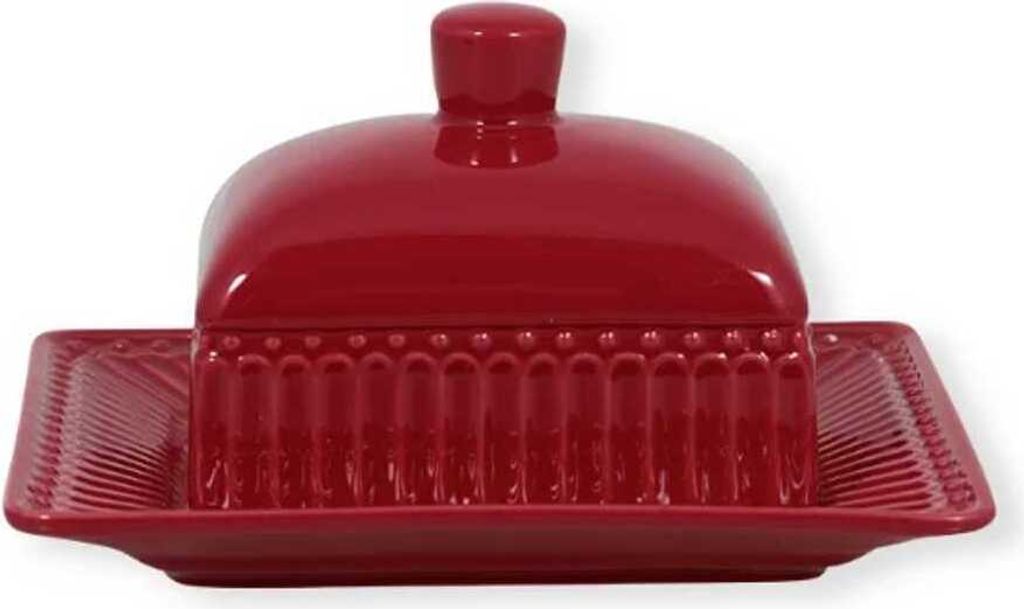 Greengate Alice Butterdose small claret red 14 x 12 cm