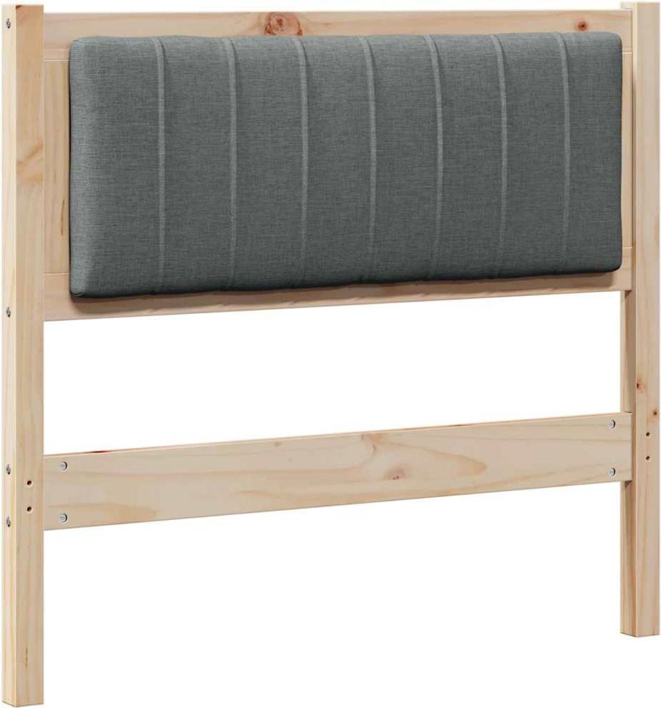 Gepolstertes Kopfteil Braun 90 cm Massives Kiefernholz