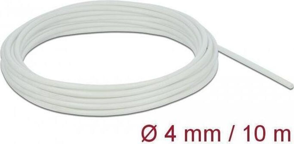 DELOCK Schutzschlauch Glasfasergeflecht 10mx4mm weiß