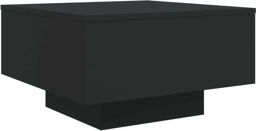 SYFAX™ Tavolino da Soggiorno LED Nero 55x55x31 cm - Design Moderno