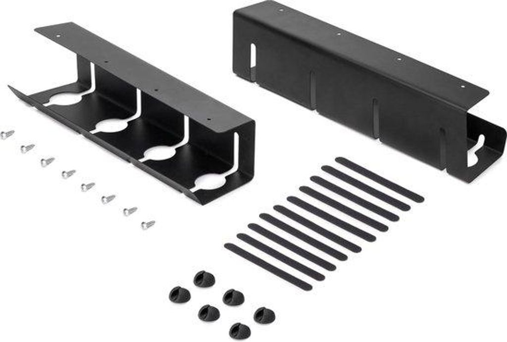 Kabelmanagement Lade unter Schreibtisch 430mm schwarz lackiert Stahl