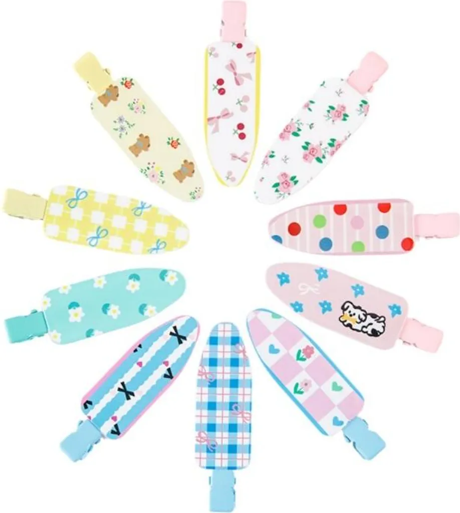 Clip Capelli INF Senza Piega 10pz - Colori Pastello per Make-up